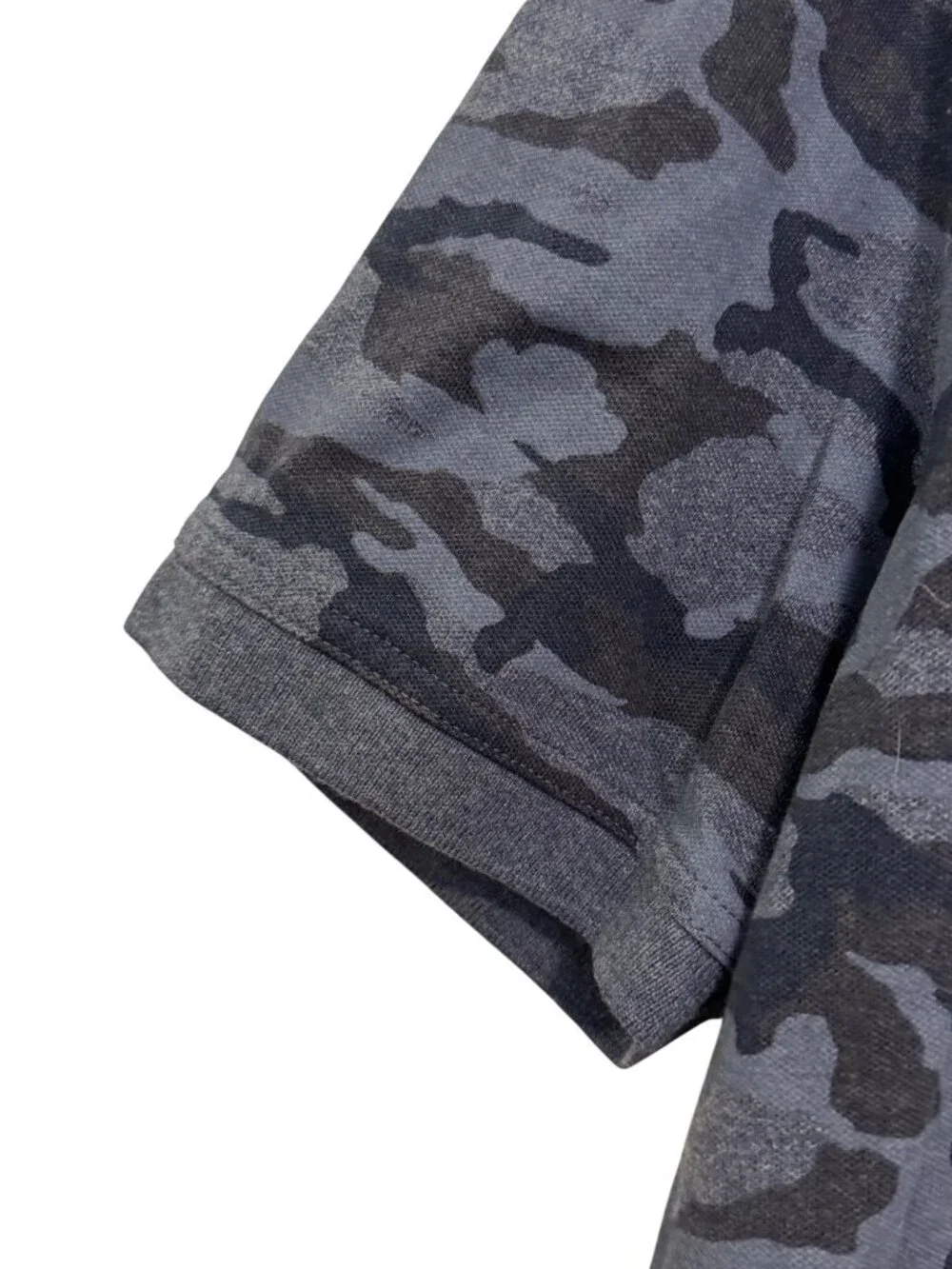 Banana Republic Mens Blue Camouflage Polo Shirt Standard Fit Size L